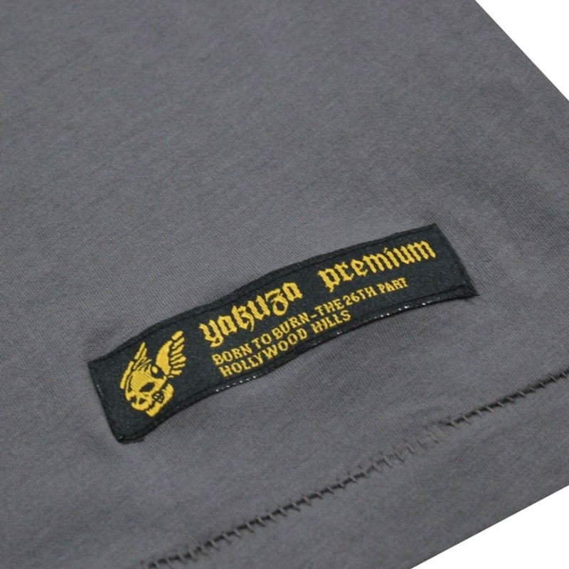 Yakuza Premium marškinėliai Born To Burn Flying Riots Los Angeles tamsiai pilki
