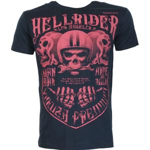 Marškinėliai Yakuza Premium Hell Rider - Born to Burn tamsiai mėlyni