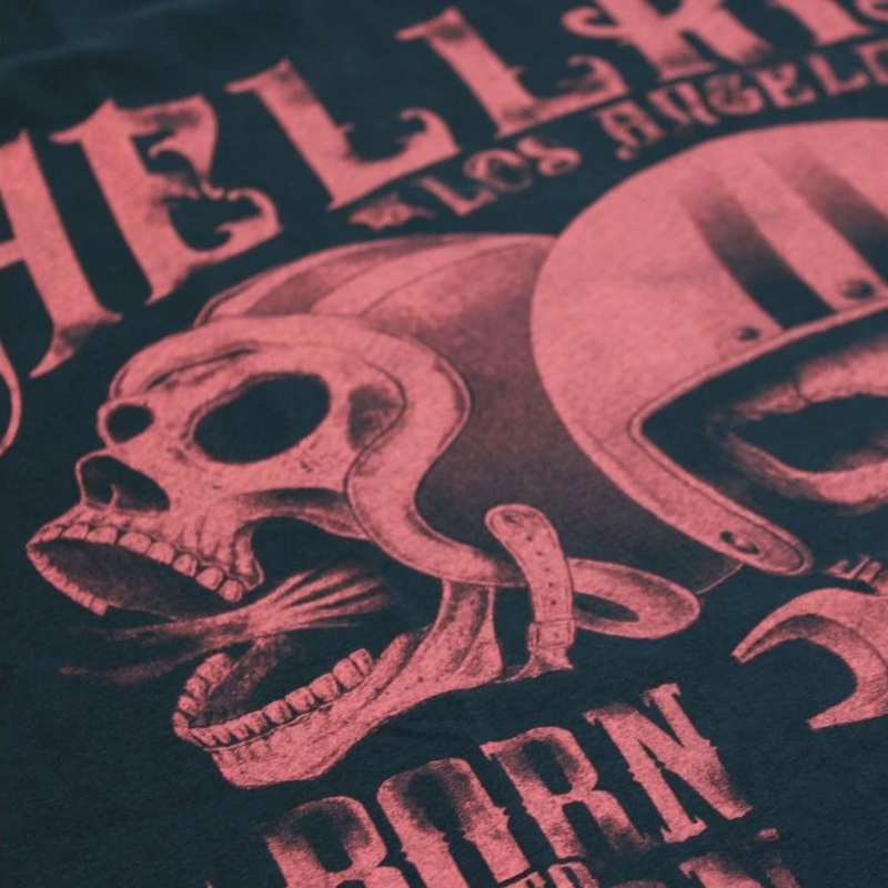 Marškinėliai Yakuza Premium Hell Rider - Born to Burn tamsiai mėlyni