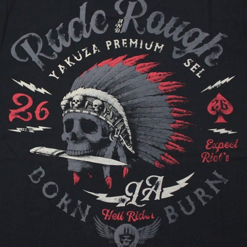 Marškinėliai Yakuza Premium Rude and Rough - Los Angeles black