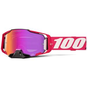 Motokroso akiniai 100% Armega Kloug su sidabriniu stiklu HIPER