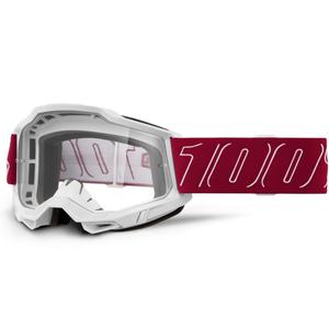 Motokroso akiniai 100% Accuri 2 Redline su skaidriu stiklu