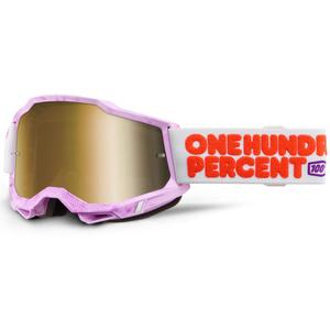 Motokroso akiniai 100% Accuri 2 Hundreds su aukso spalvos stiklu