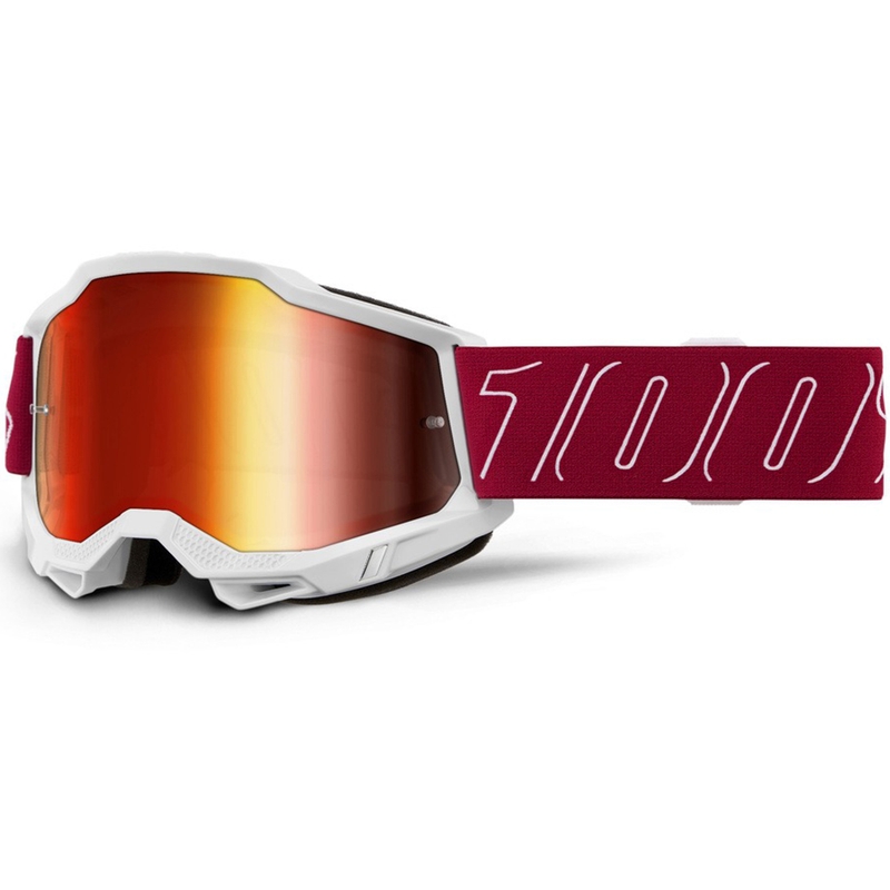 Motokroso akiniai 100% Accuri 2 Redline su raudonu plexi