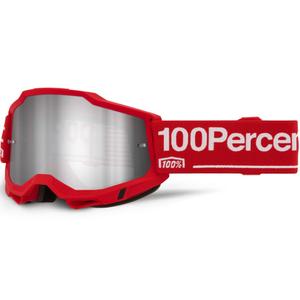 Motokroso akiniai 100% Accuri 2 Wolg su sidabriniu stiklu
