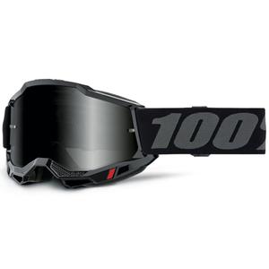 Motokroso akiniai 100% Accuri 2 Sand black su rūkytu stiklu