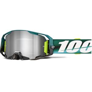 100% ARmatic Polarity motokroso akiniai su sidabriniu stiklu