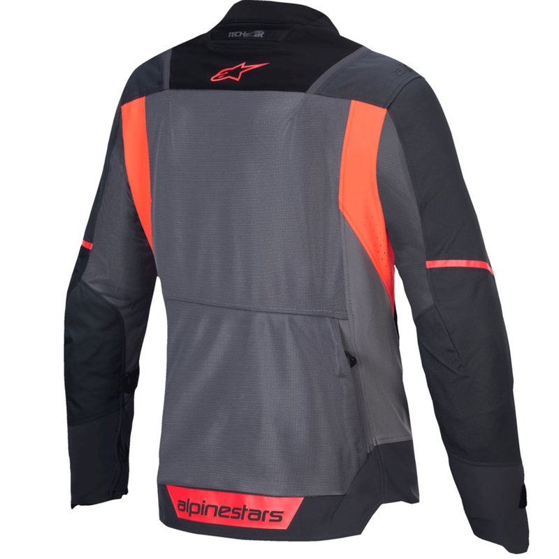 "Alpinestars Stella ST-2 Air" moteriška motociklininko striukė Grey-Dark Grey-Fluo Coral