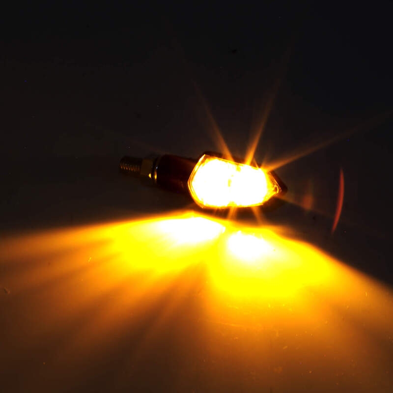 "Highsider Smart Shield-TS" LED juodi motociklų mirksintys žibintai