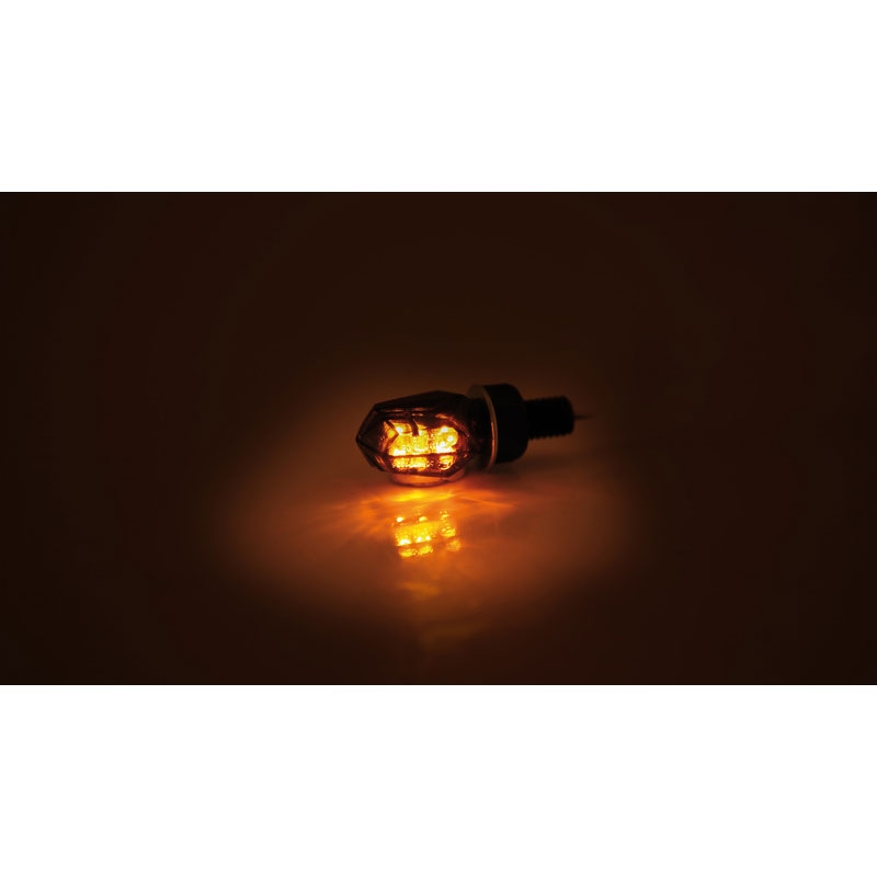 "Highsider Smart Tiny LED" juodi motociklų mirksintys žibintai