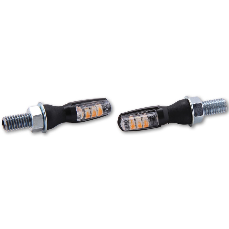 "Highsider Smart SPARK LED" juodi motociklų mirksintys žibintai