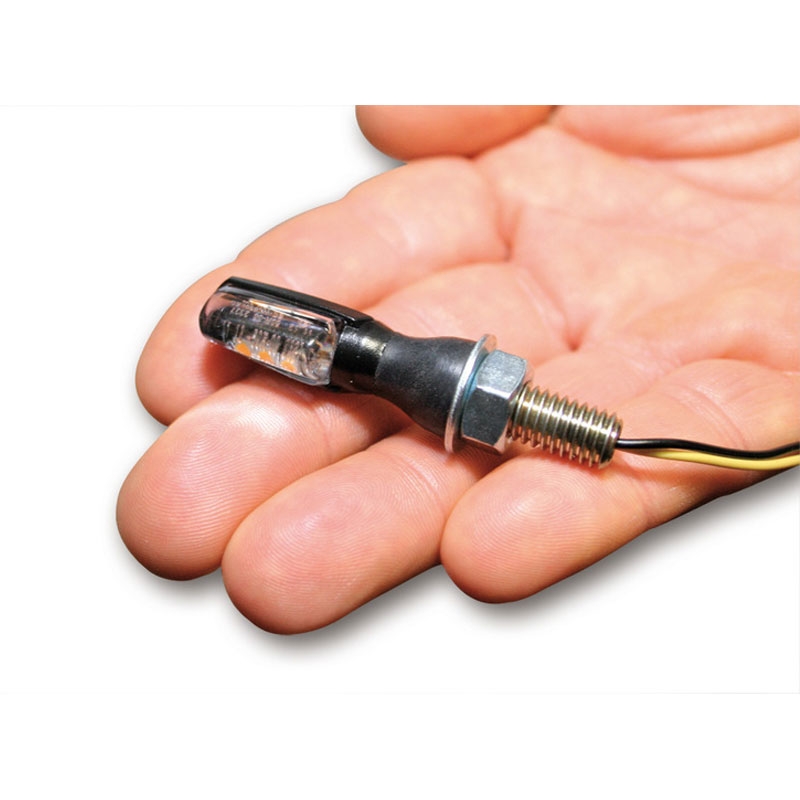 "Highsider Smart SPARK LED" juodi motociklų mirksintys žibintai