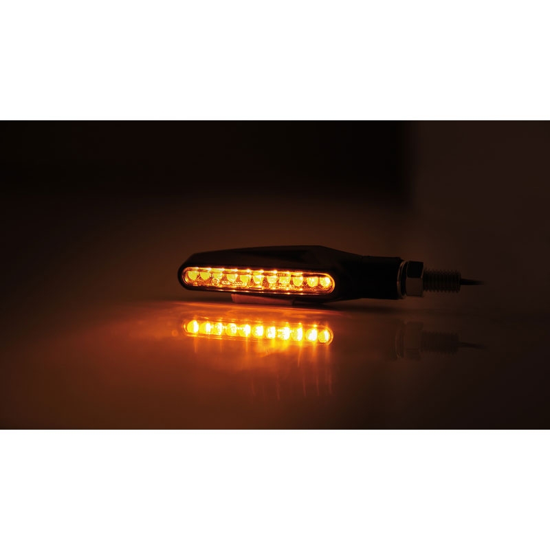 "Highsider Smart Stix" LED juodi motociklų mirksintys žibintai
