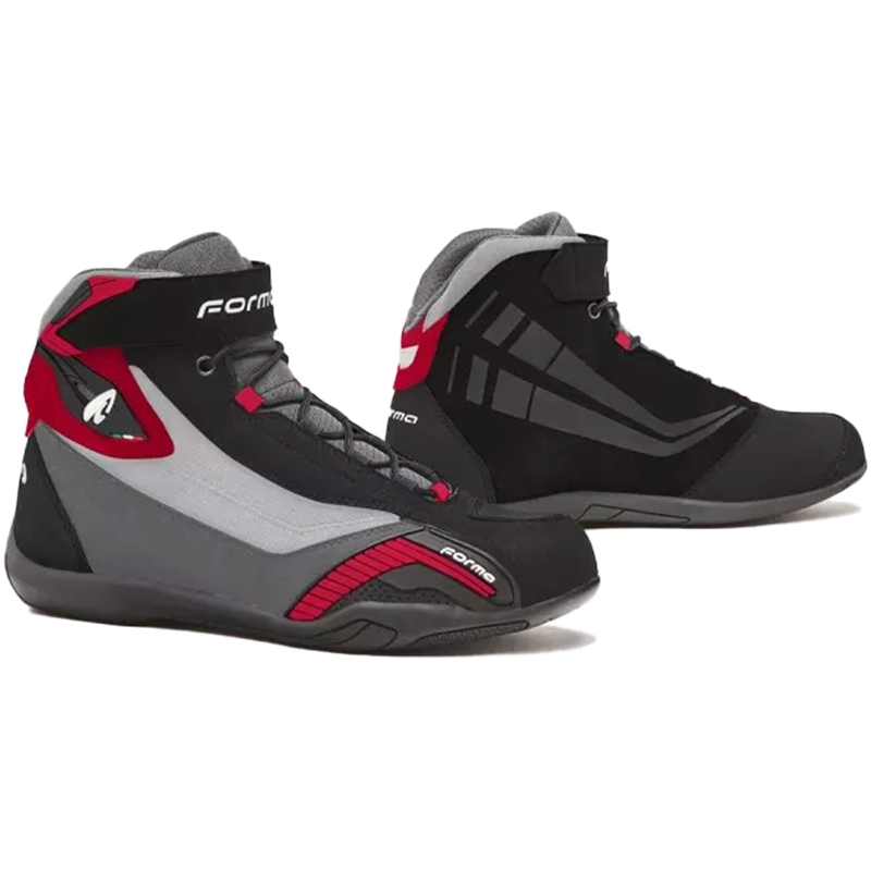 "Forma Genesis" juodai pilkai bordo spalvos motociklininko batai
