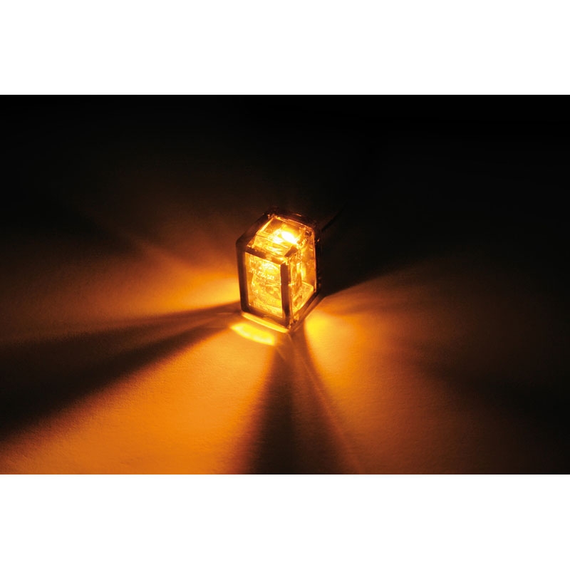 "Highsider Smart Micro Cube-V" LED dūmų pilkos spalvos motociklų žibintai