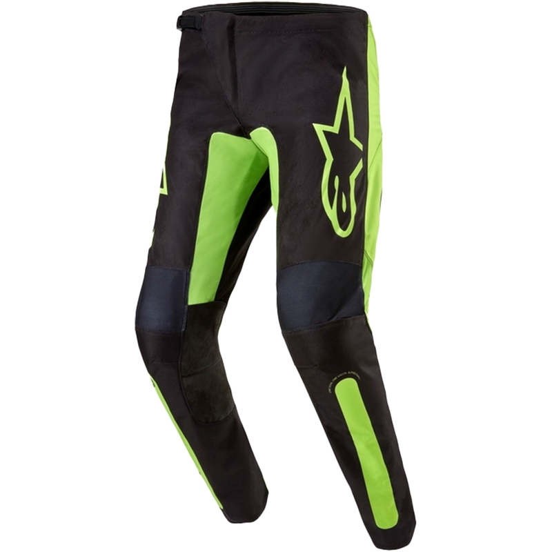 "Alpinestars Fluid Lurv" motokroso kelnės juodos ir fluoro geltonos spalvos