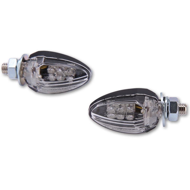 "Highsider Smart Drop" LED motociklų mirksintys žibintai juodi