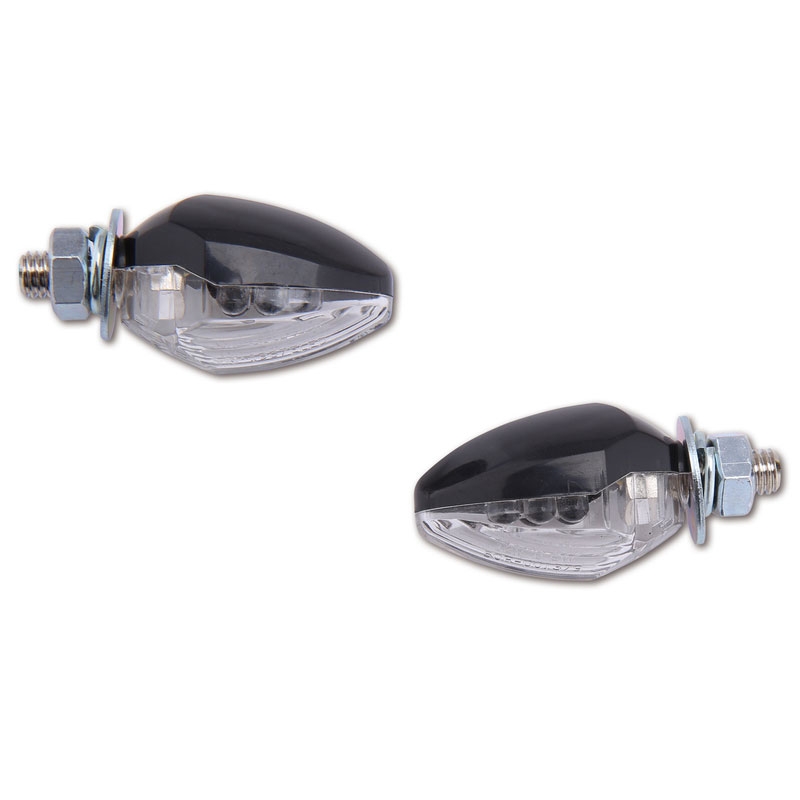 "Highsider Smart Drop" LED motociklų mirksintys žibintai juodi