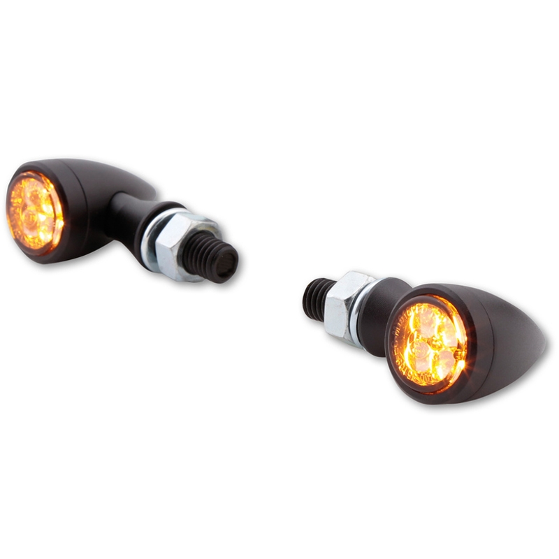 "Highsider Smart Sixteen Bullet" LED dūmų pilkos spalvos motociklų žibintai