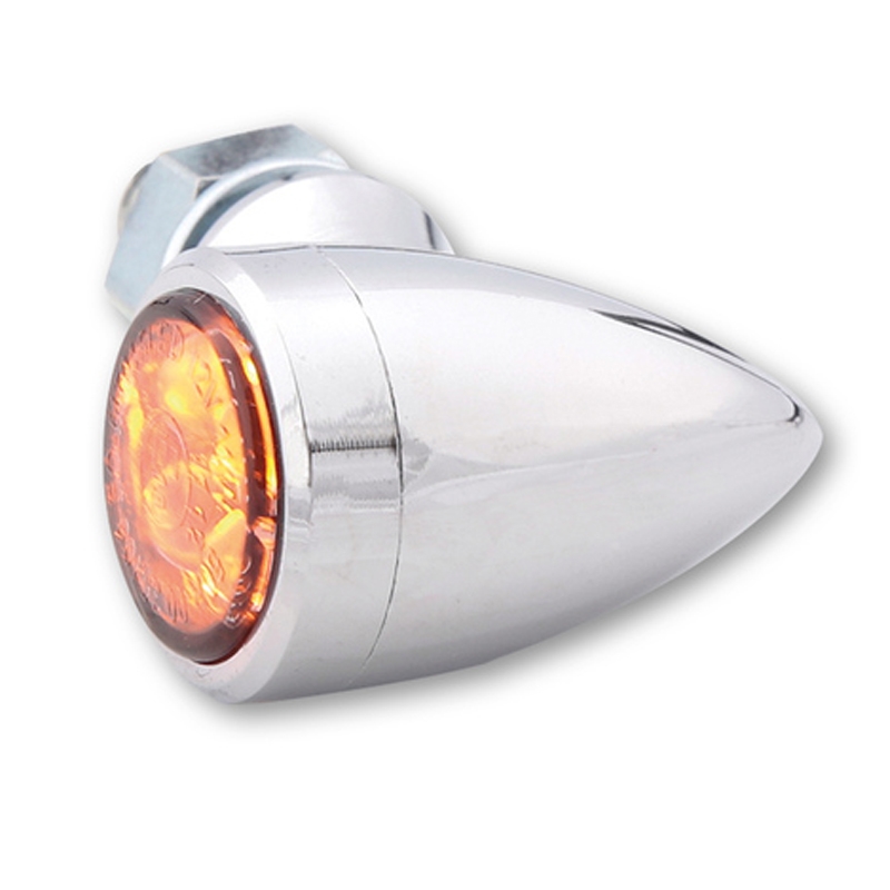 "Highsider Smart Sixteen Bullet" LED motociklų posūkių signalai, chromuoti