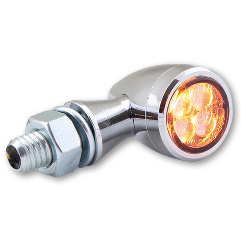 "Highsider Smart Sixteen Bullet" LED motociklų posūkių signalai, chromuoti
