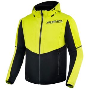 Motociklininko džemperis su gobtuvu Shima Daybreaker black-fluo yellow