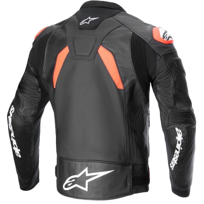 Alpinestars GP plus R 4 Airflow Black-Fluo Red-White odinė motociklininko striukė