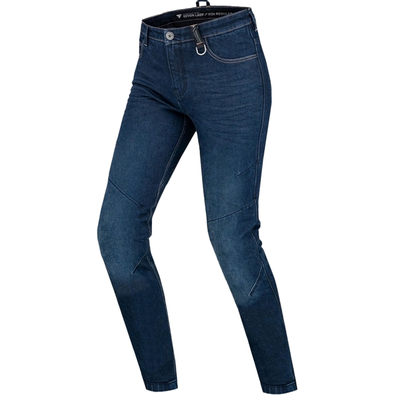 Moteriški tamsiai mėlyni motociklininko džinsai Shima Devon