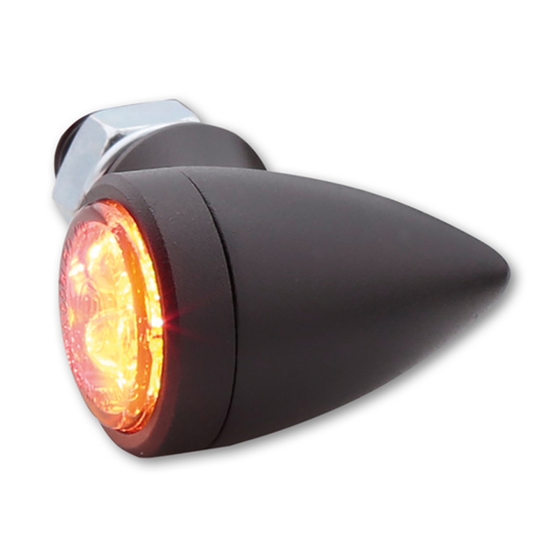 "Highsider Smart Sixteen Bullet LED 3in1" dūmų pilkos spalvos motocikliniai mirksintys žibintai