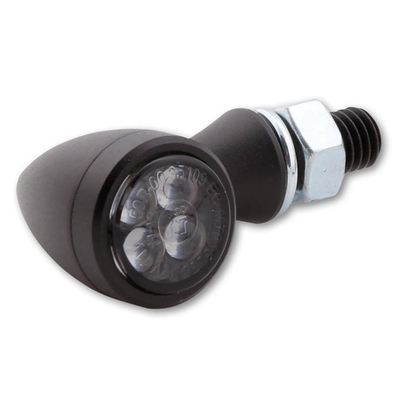 "Highsider Smart Sixteen Bullet LED 3in1" dūmų pilkos spalvos motocikliniai mirksintys žibintai