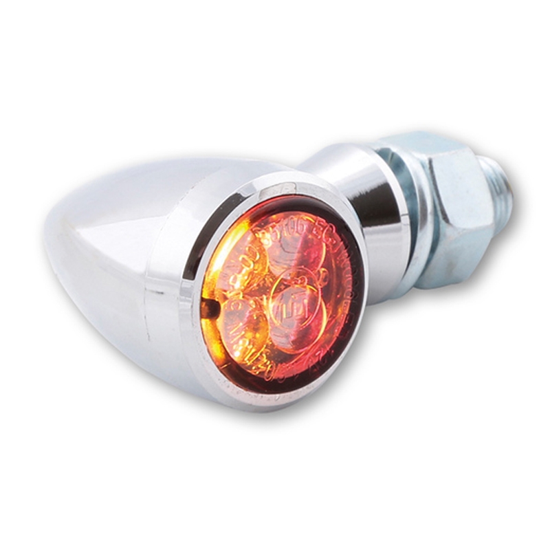 "Highsider Smart Sixteen Bullet LED 3in1 Chrome" motociklų žibintai
