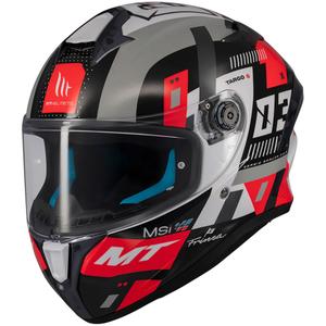 MT Targo S integralus motociklininko šalmas SERGIO GARCIA juoda-pilka-raudona