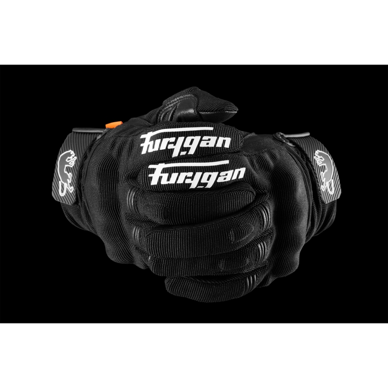 Moteriškos Furygan Jet Lady D3O® Evo juodai baltos motociklininko pirštinės
