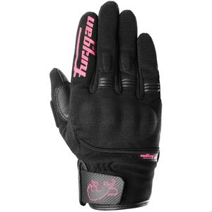 Moteriškos Furygan Jet Lady D3O® Evo Black and Pink motociklininko pirštinės