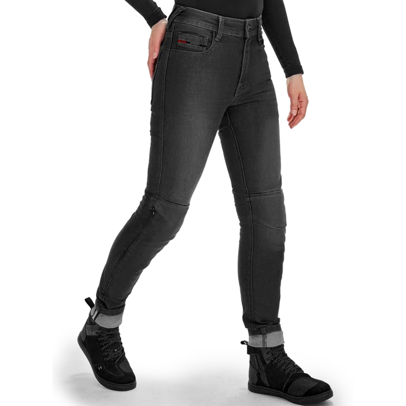 Moteriški džinsai Shima Ridge Black Motorcycle Jeans