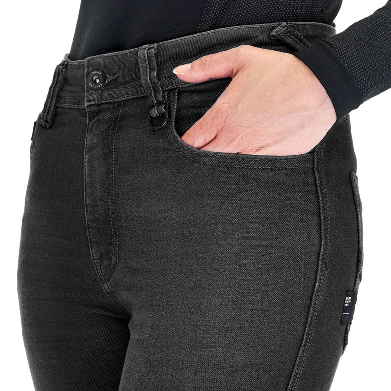 Moteriški džinsai Shima Ridge Black Motorcycle Jeans