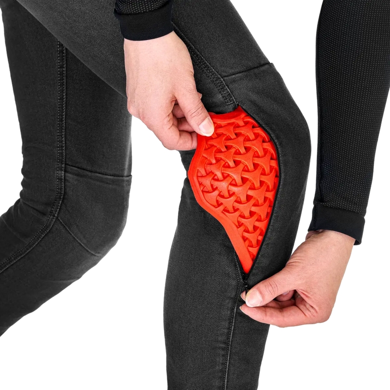 Moteriški džinsai Shima Ridge Black Motorcycle Jeans