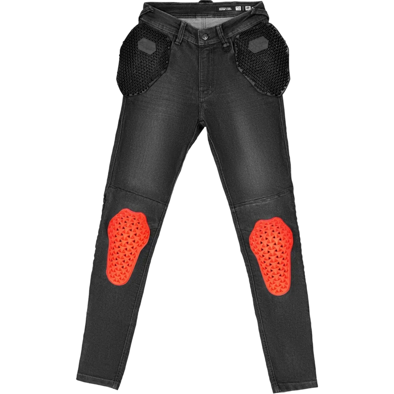 Moteriški džinsai Shima Ridge Black Motorcycle Jeans