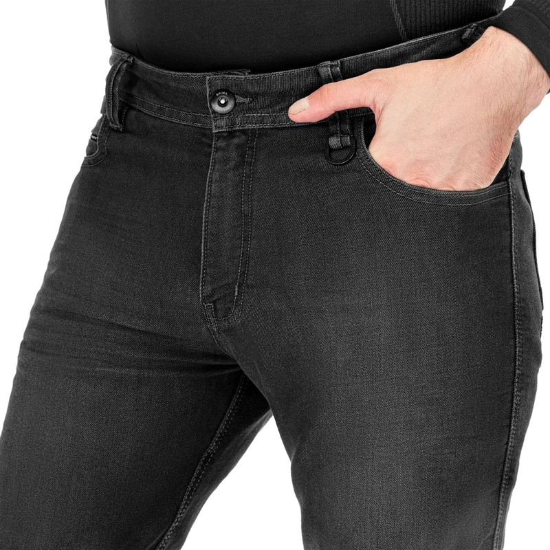 "Shima Ridge" juodi motociklininko džinsai