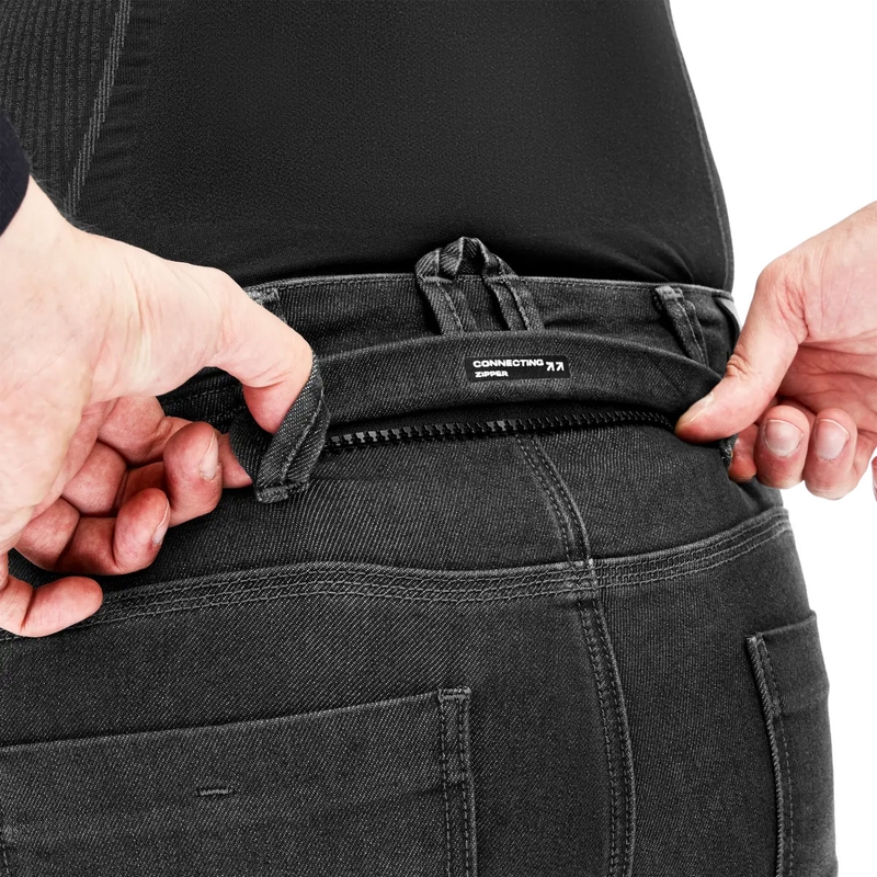 "Shima Ridge" juodi motociklininko džinsai