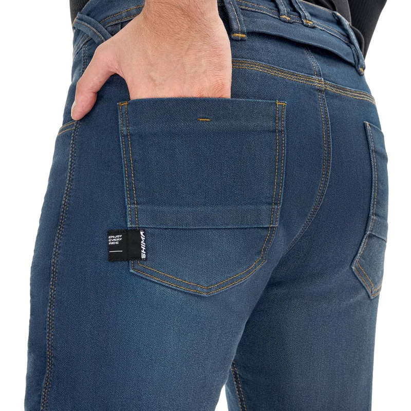 "Shima Ridge" prailginti dviratininko džinsai mėlyni