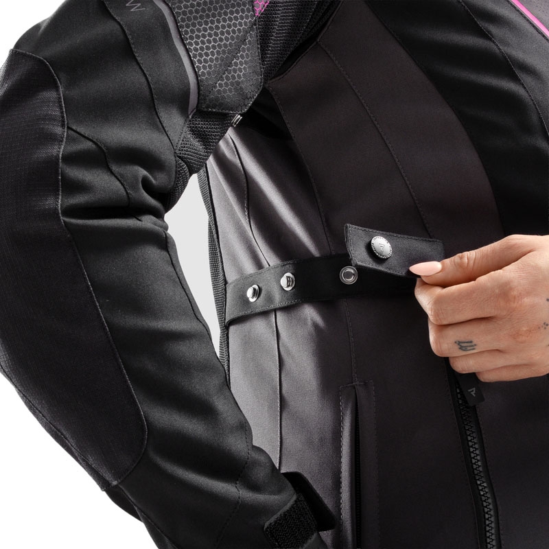 Moteriška motociklininko striukė Rebelhorn Hiflow V Black-Grey-Pink
