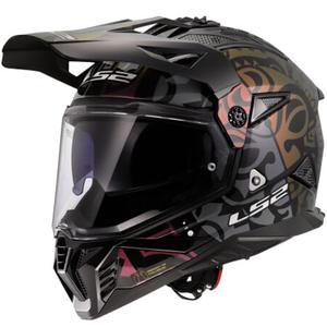 Enduro motociklininko šalmas LS2 MX702 Pioneer II Rangi juodas