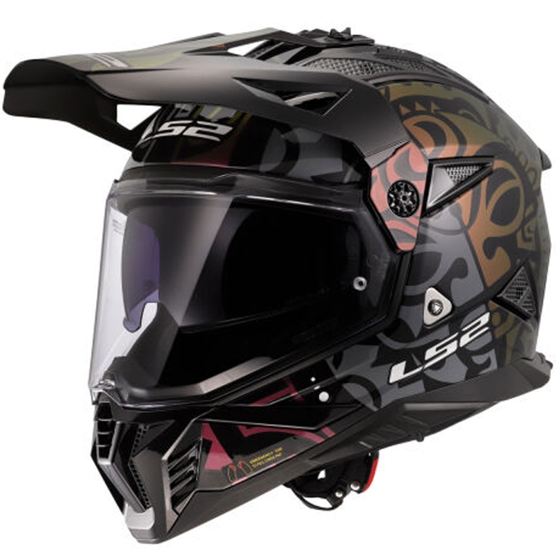 Enduro motociklininko šalmas LS2 MX702 Pioneer II Rangi juodas