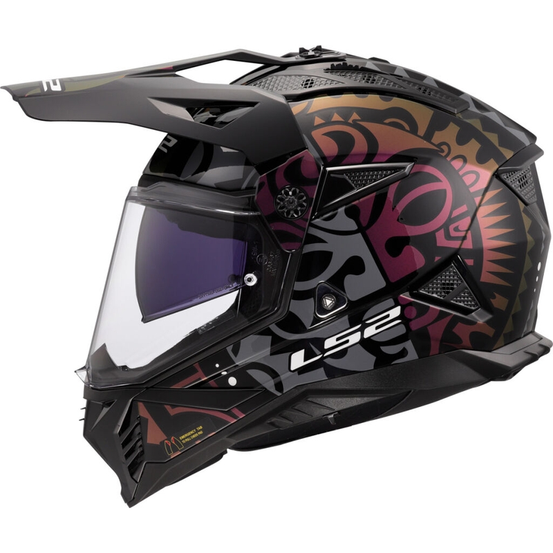 Enduro motociklininko šalmas LS2 MX702 Pioneer II Rangi juodas