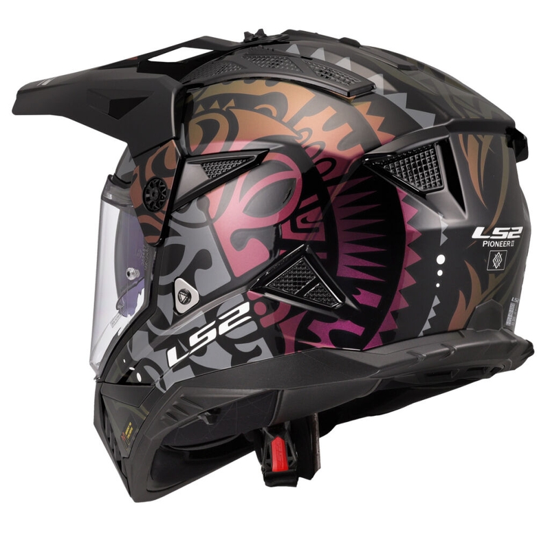 Enduro motociklininko šalmas LS2 MX702 Pioneer II Rangi juodas