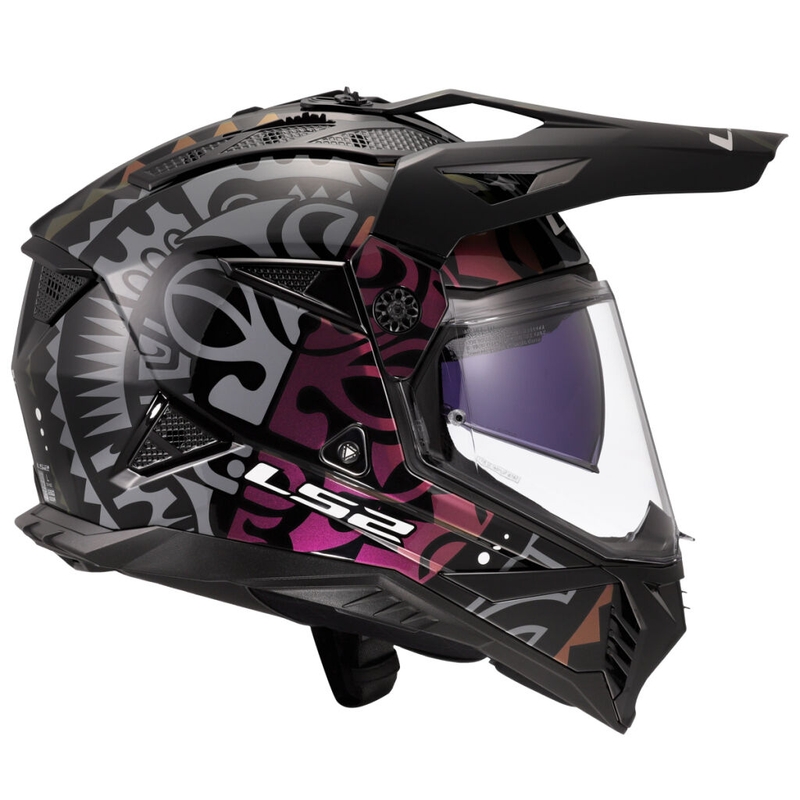 Enduro motociklininko šalmas LS2 MX702 Pioneer II Rangi juodas