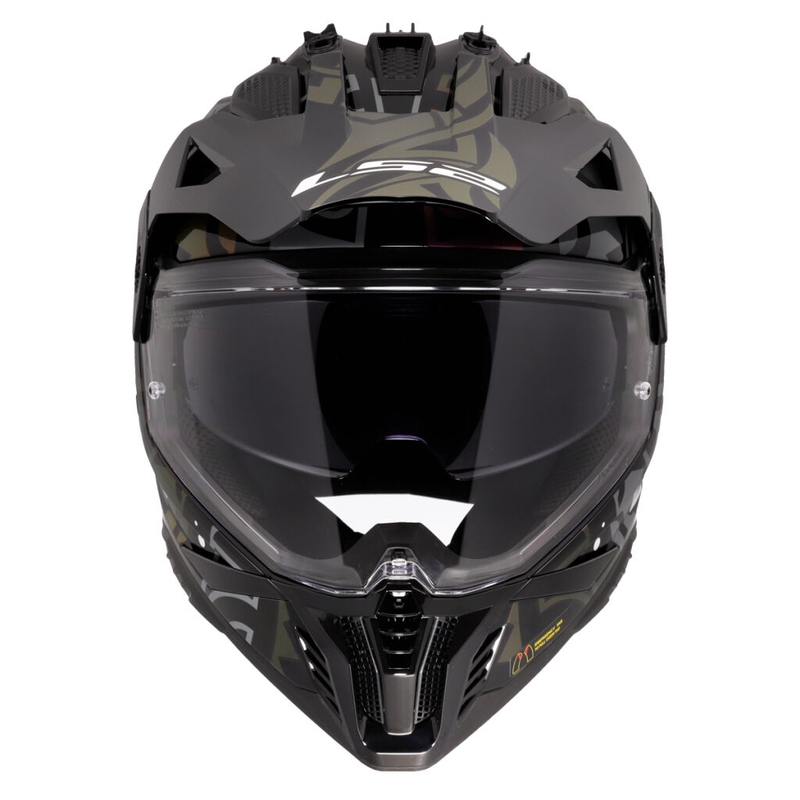 Enduro motociklininko šalmas LS2 MX702 Pioneer II Rangi juodas
