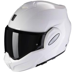 "Scorpion EXO-TECH EVO" baltas blizgantis šalmas