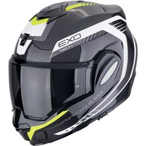Scorpion EXO-TECH EVO CARBON COSY atlenkiamas motociklo šalmas, juodas-geltonas